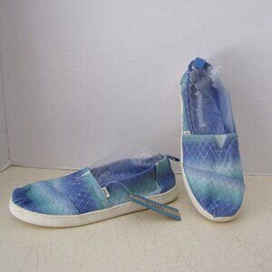 Toms Girls Alpargata Mermaid Scales Slip On Shoes US 4 NWT